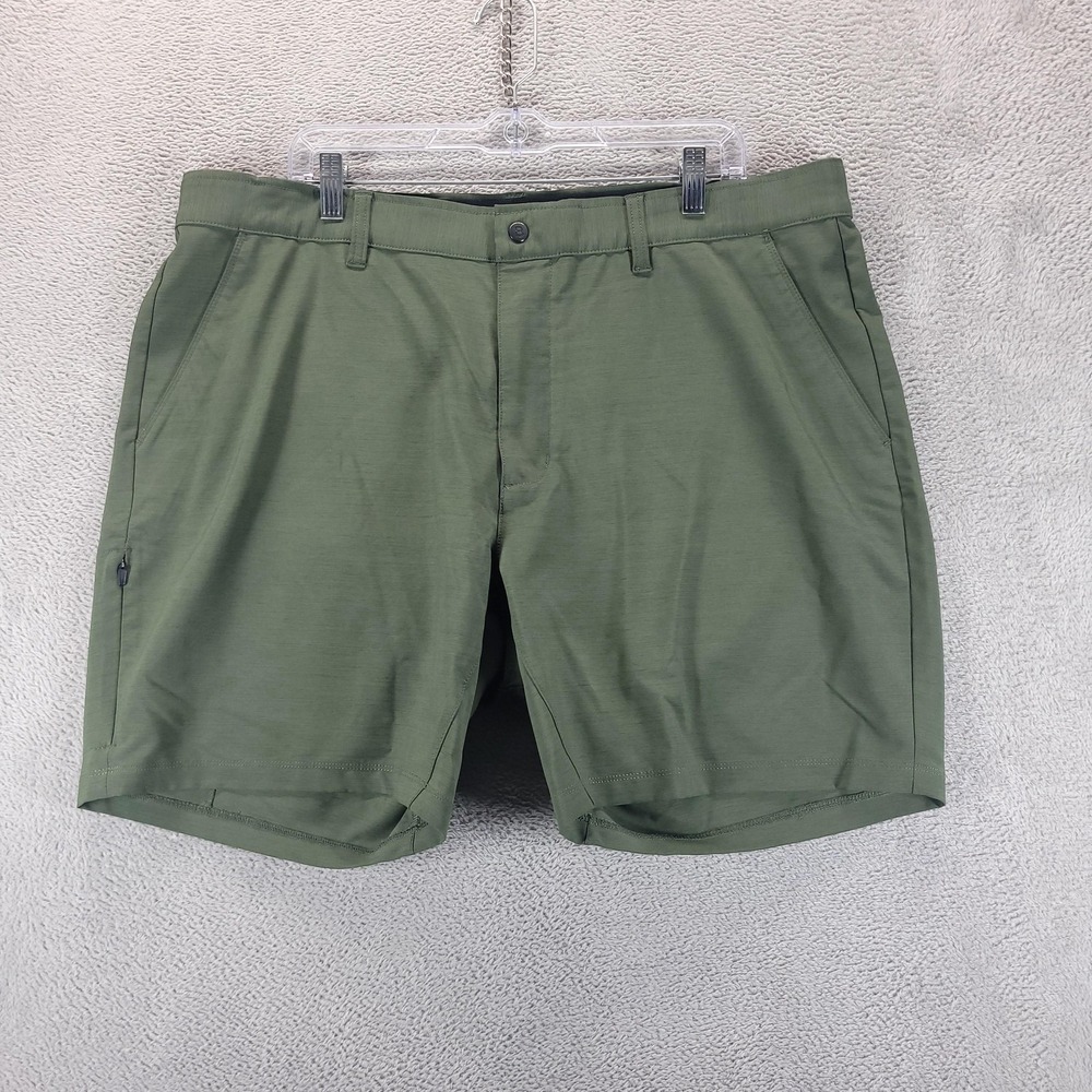 BYLT Premium Basics Shorts Mens 40 Green Kinetic Chino Stretch 7"‎ Summer